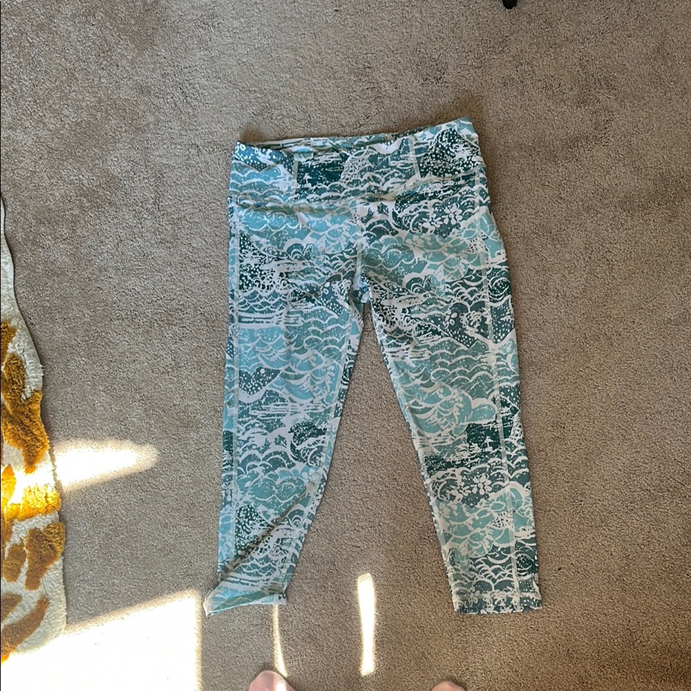 Teal Patterned Leggings Helen Jon medium